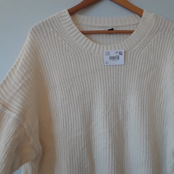 NWT American Eagle 100% Cotton Oversized Knit Sweater L - Picture 4 of 8